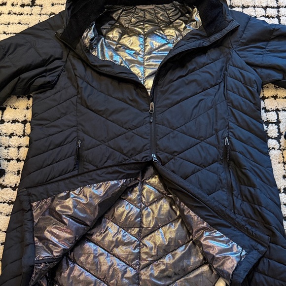 Columbia Black Quilted Hooded Coat Omni Heat Size XXL - Picture 5 of 8